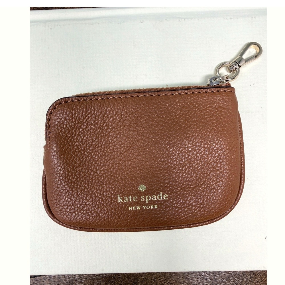 Kate Spade New York Rosie Pebbled Leather Coin‎ Purse & Key Pouch in Pumpkin